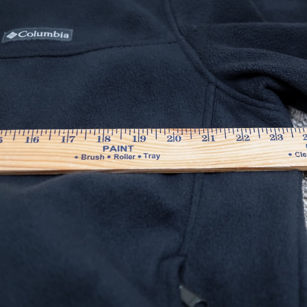 Columbia Fleece Jacket Mens XL Black Full Zip Mock Neck XM6354 Outdoor Soft - Picture 9 of 11